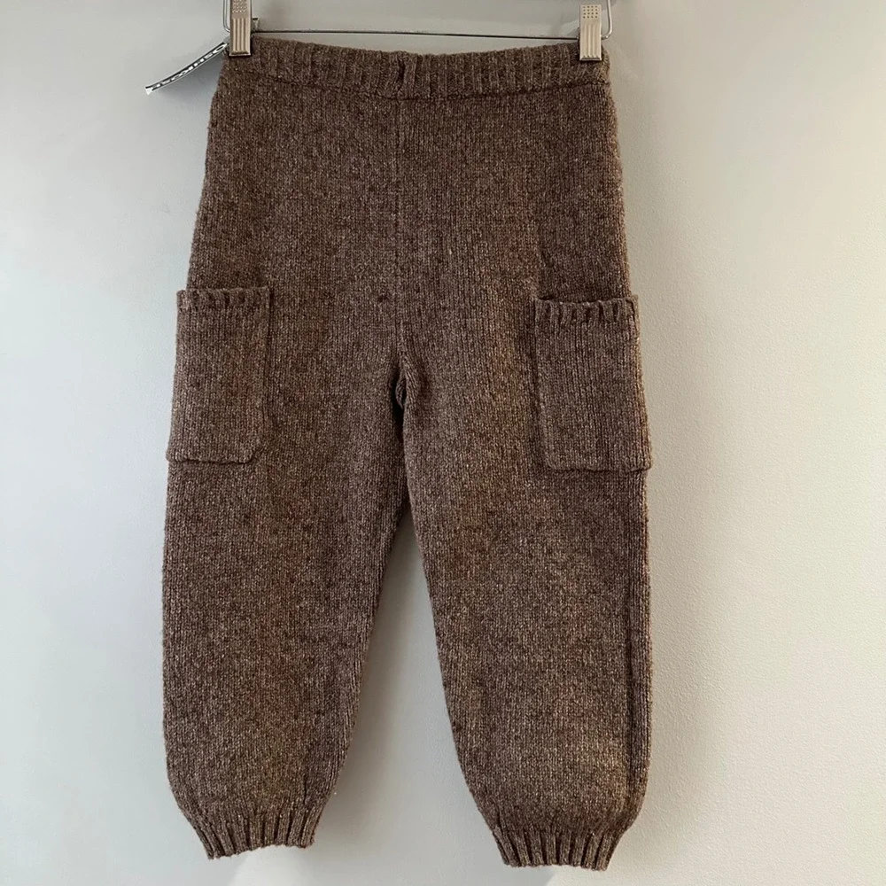 NWT OshKosh B'gosh Knit‎ Cargo Pants Toddler 4T Brown New Marled Soft Joggers